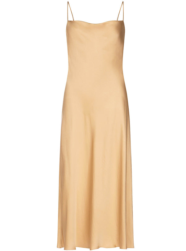 roses are red THE MIDI SLIPDRESS - GOLDEN BEIGE
