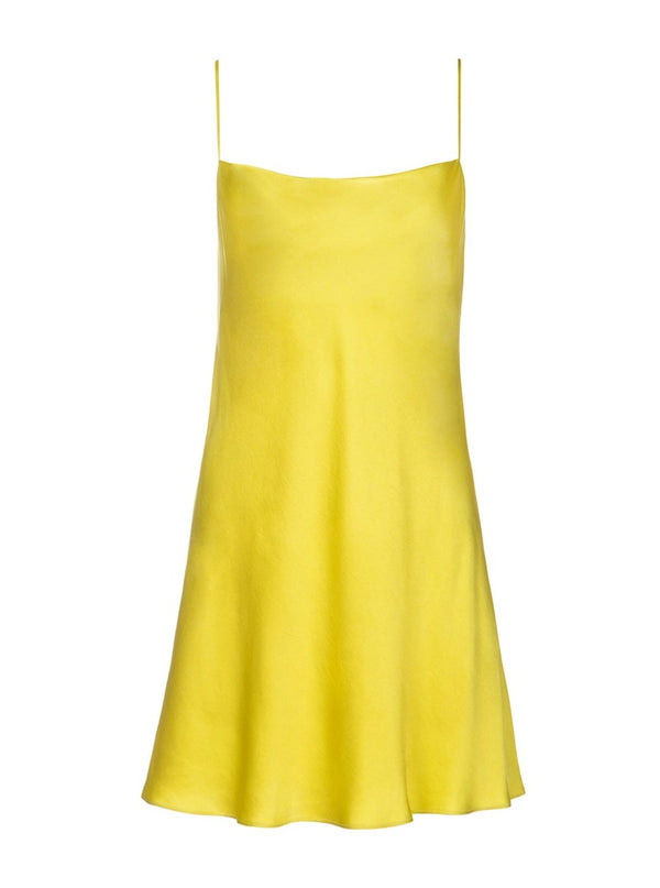 roses are red THE MINI SLIPDRESS - LIME