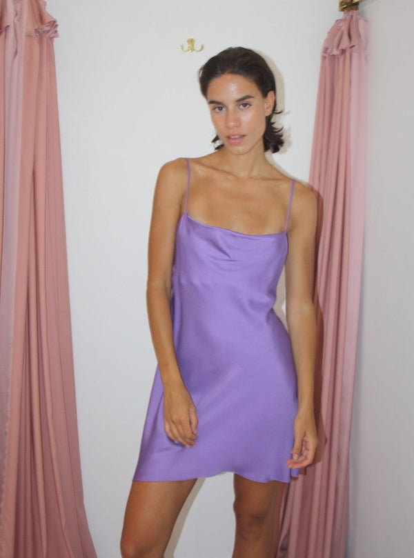 Roses Are Red THE MINI SLIPDRESS - PURPLE