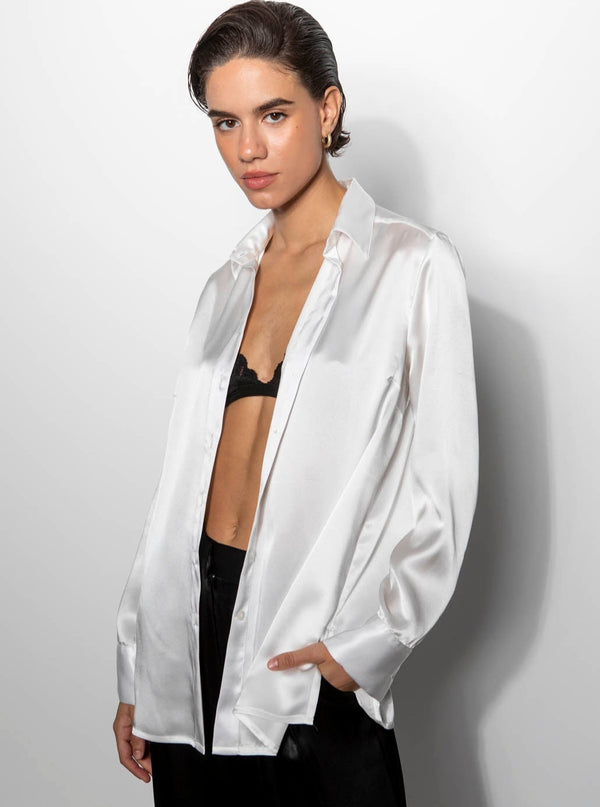 Roses Are Red THE SILK SHIRT - WHITE