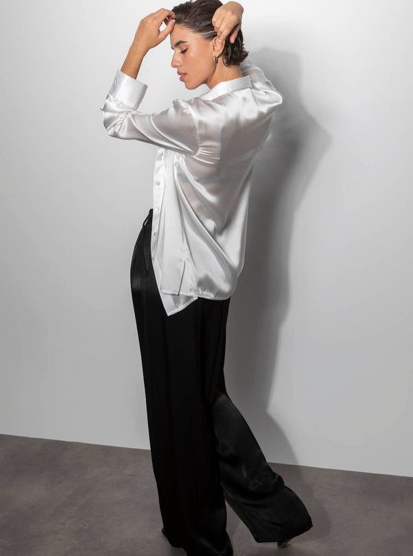 Roses Are Red THE SILK SHIRT - WHITE