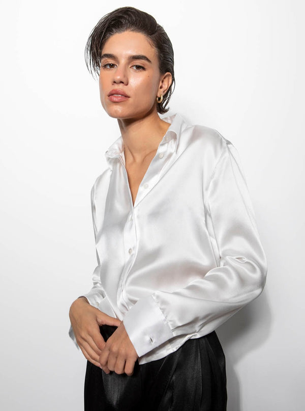 roses are red THE SILK SHIRT - WHITE