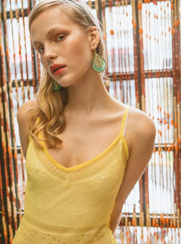 Roses Are Red THE SLIPDRESS - SILK YELLOW