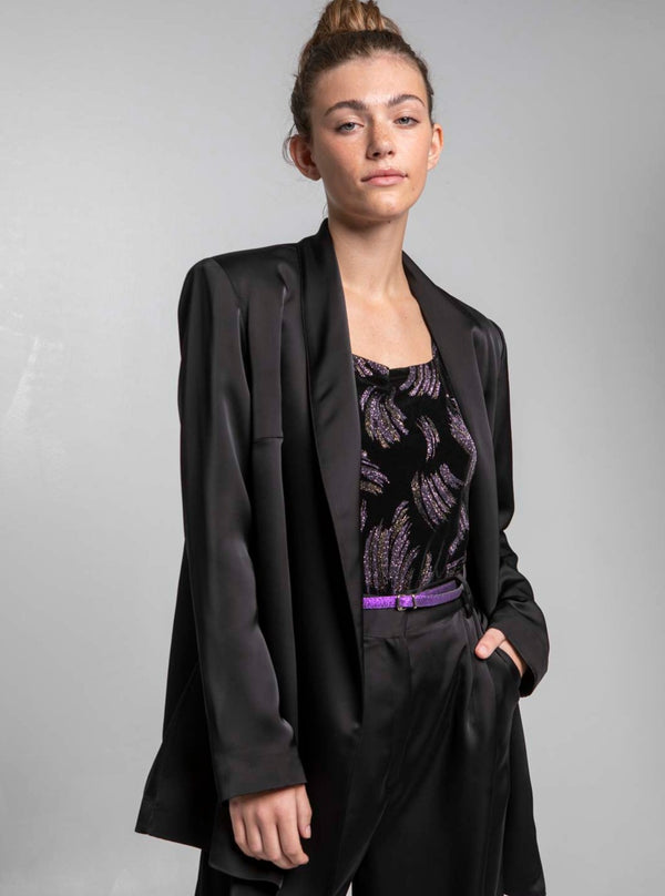 Roses Are Red THE SUIT BLAZER - GLOSSY BLACK