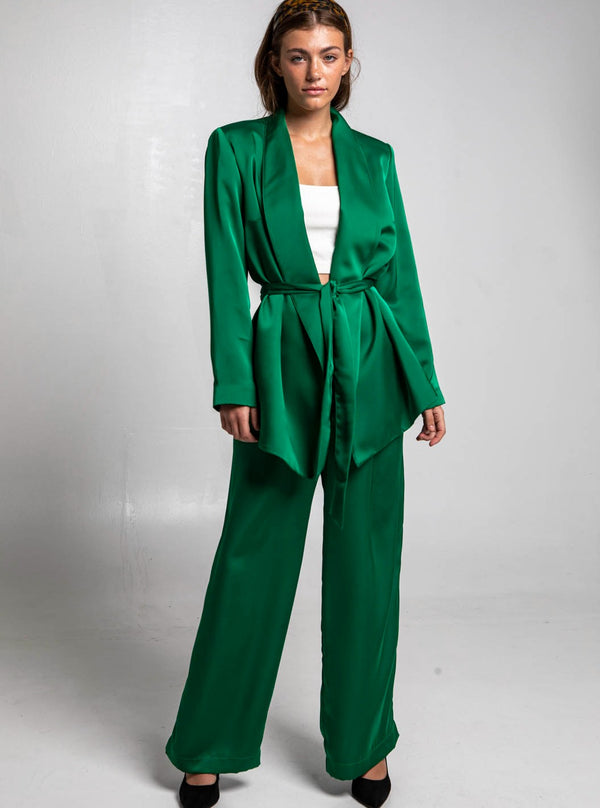 Roses Are Red THE SUIT PANTS - EMERALD GREEN