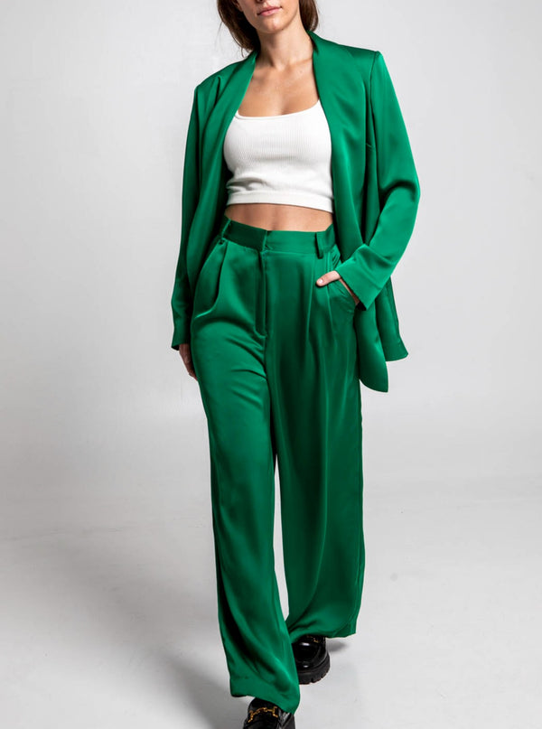 Roses Are Red THE SUIT PANTS - EMERALD GREEN