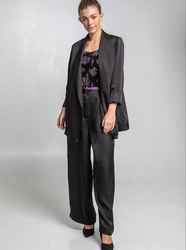 Roses Are Red THE SUIT PANTS - GLOSSY BLACK