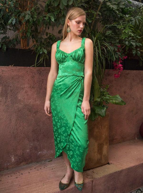 Roses Are Red THE WRAPSKIRT - GREEN