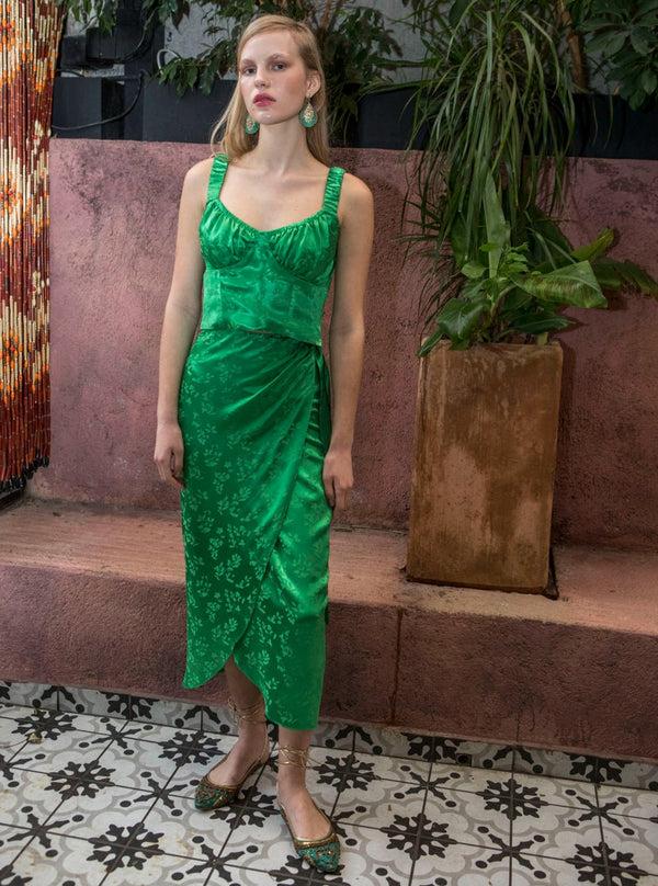 Roses Are Red THE WRAPSKIRT - GREEN