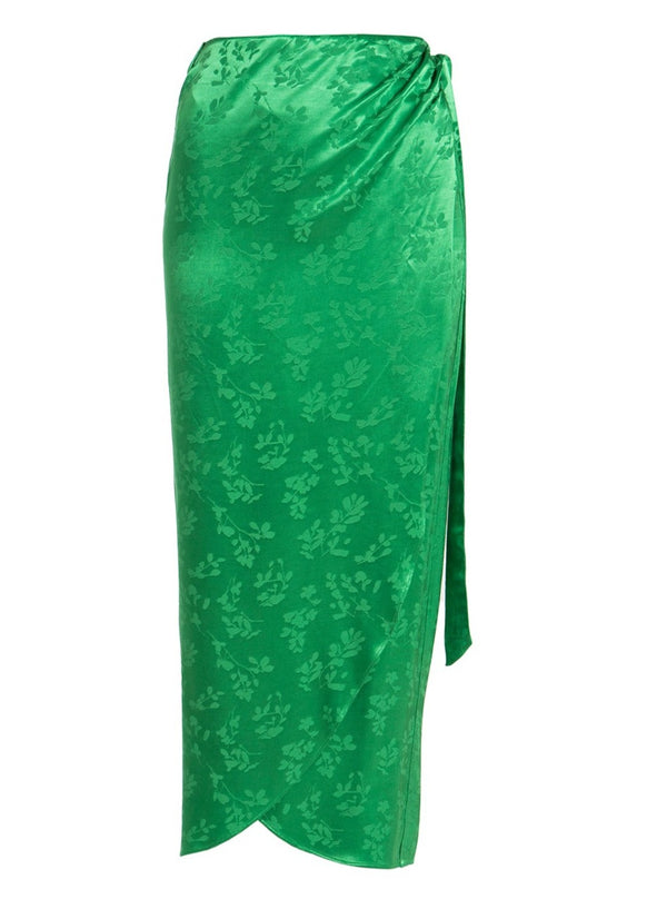 roses are red THE WRAPSKIRT - GREEN