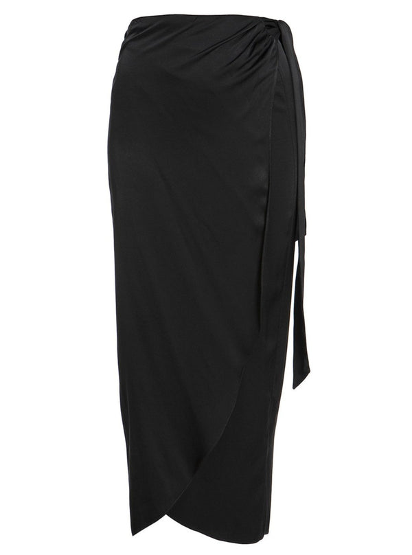 roses are red THE WRAPSKIRT IN BLACK