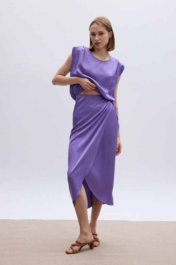 Roses Are Red THE WRAPSKIRT - PURPLE