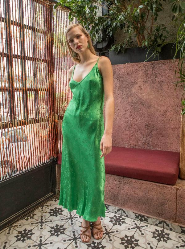 Roses Are Red VENUS SLIPDRESS - GREEN