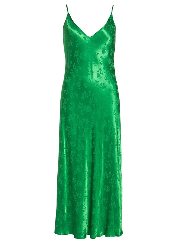 roses are red VENUS SLIPDRESS - GREEN