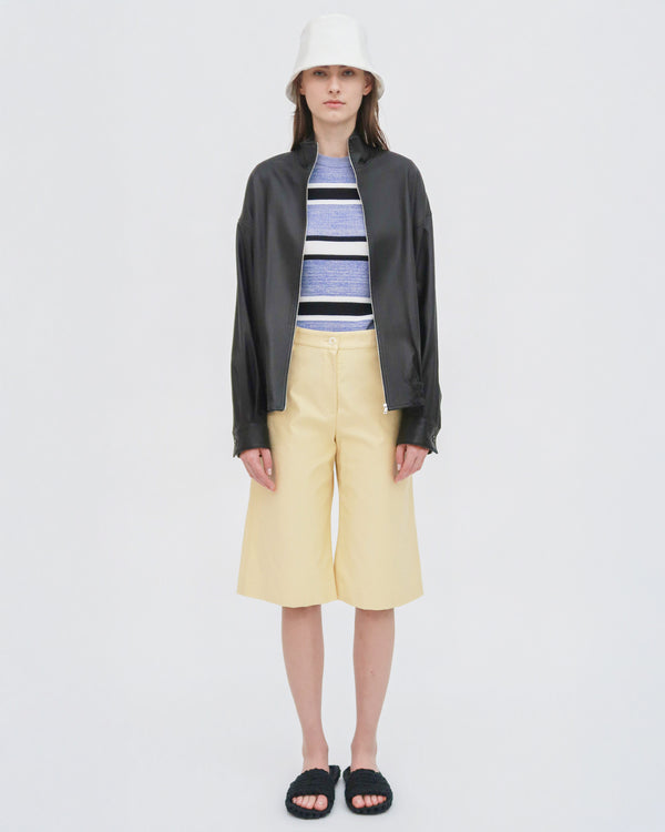 Rosetta Getty BERMUDA SHORT - STRETCH COTTON SHANTUNG