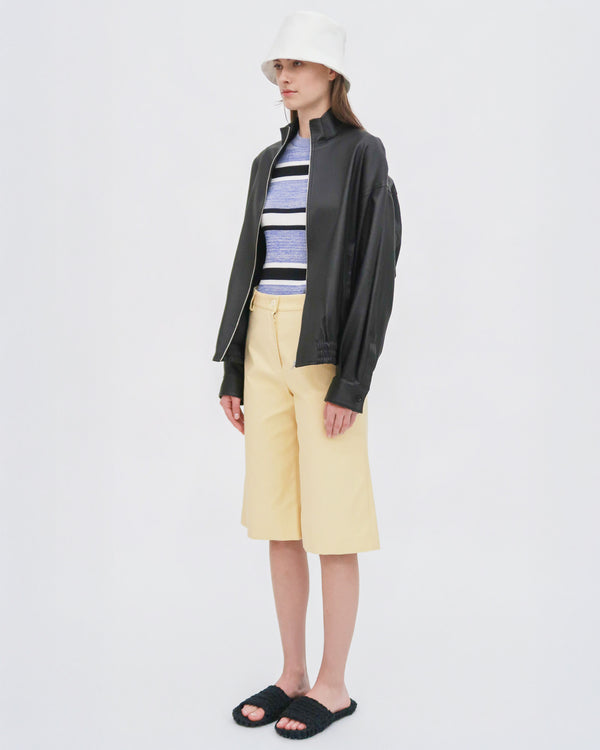 Rosetta Getty BERMUDA SHORT - STRETCH COTTON SHANTUNG