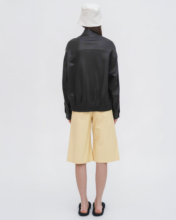 Rosetta Getty BERMUDA SHORT - STRETCH COTTON SHANTUNG