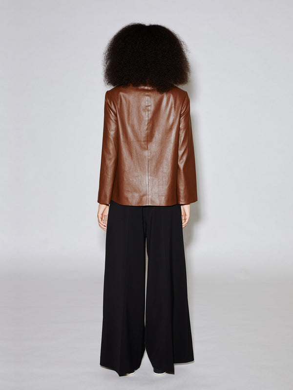 Rosetta Getty BUTTON POCKET CREWNECK JACKET - STRETCH PLONGE