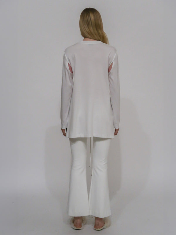 Rosetta Getty APRON CUTOUT T-SHIRT TOP