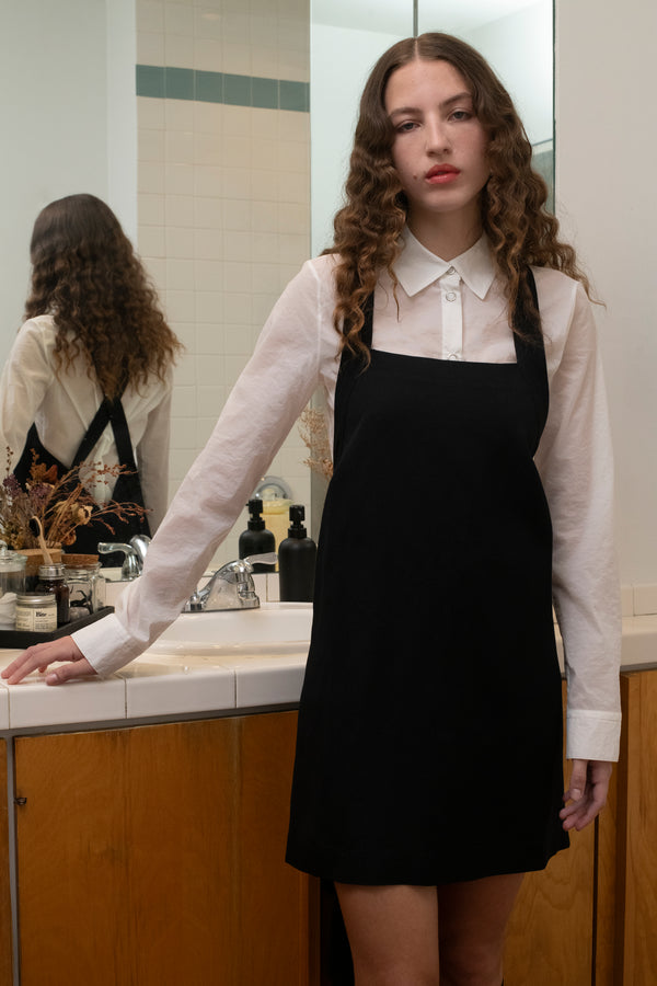 Rosetta Getty APRON TOP - FLUID SHANTUNG