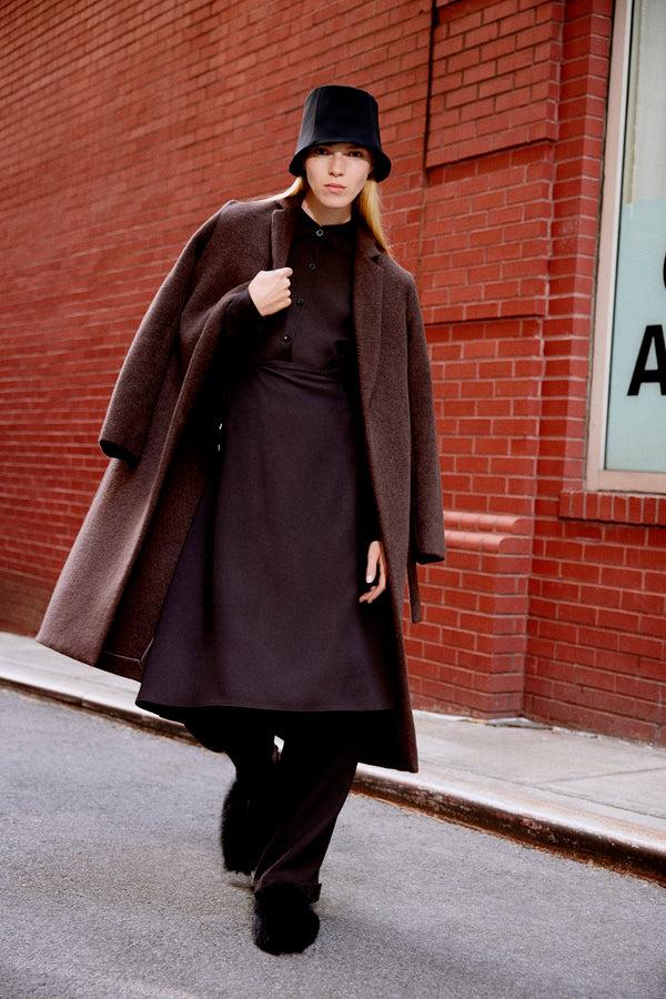 rosetta getty ASYMMETRIC APRON SHIRT - VISCOSE TWILL