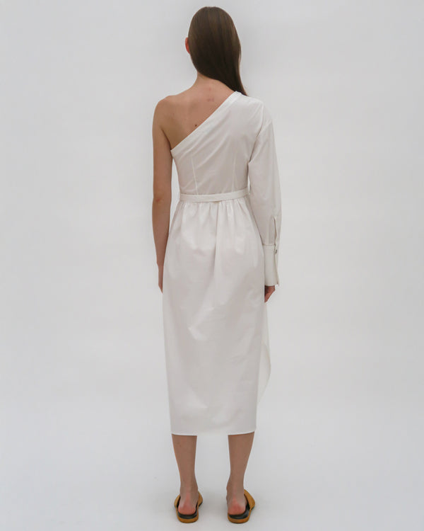Rosetta Getty ASYMMETRIC ONE SHOULDER SHIRTDRESS