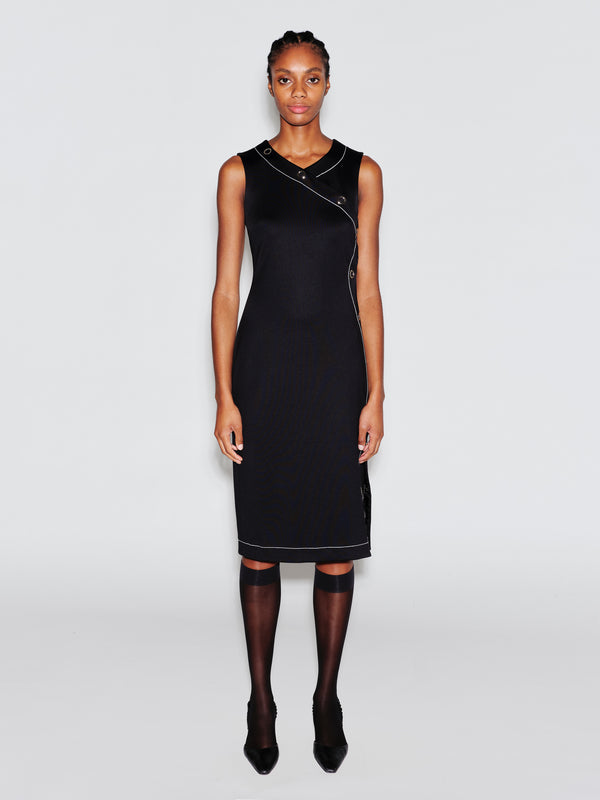Rosetta Getty ASYMMETRIC SNAP DRESS