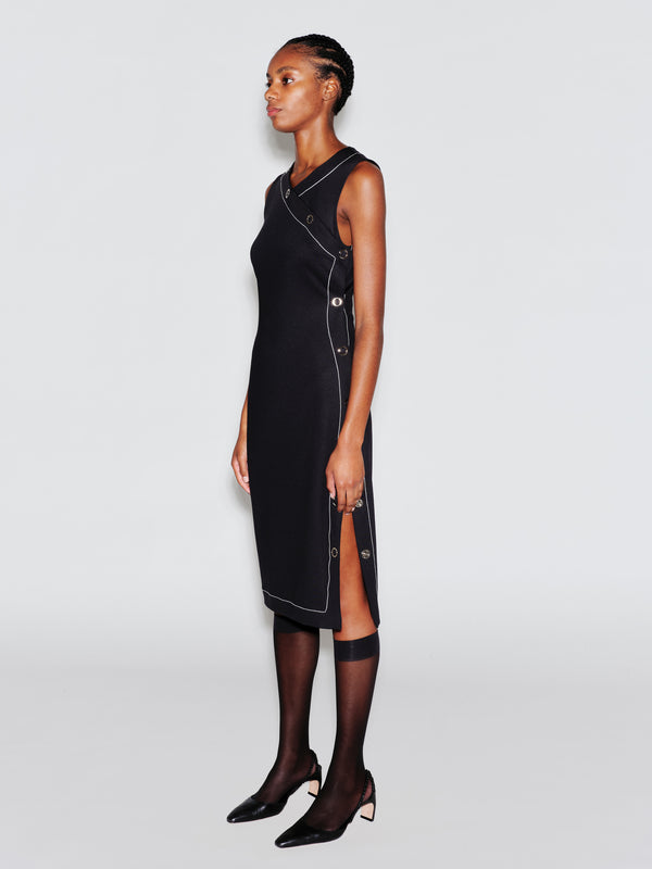 Rosetta Getty ASYMMETRIC SNAP DRESS