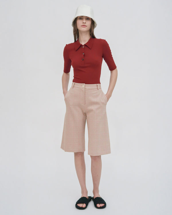 Rosetta Getty BERMUDA SHORT - PLAID