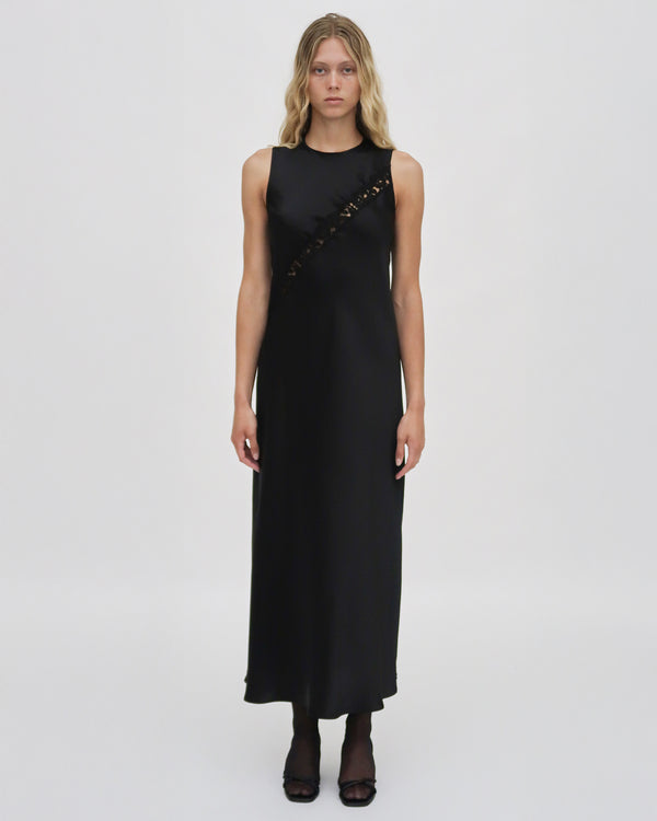 Rosetta Getty BIAS LACE PANEL DRESS