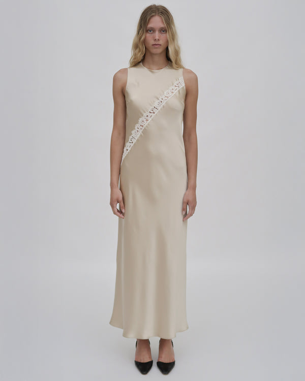 Rosetta Getty BIAS LACE PANEL DRESS