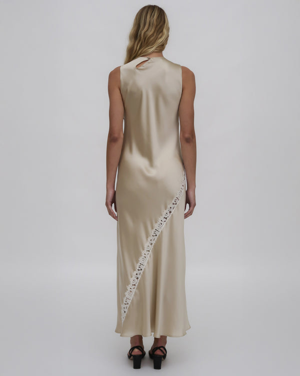 Rosetta Getty BIAS LACE PANEL DRESS