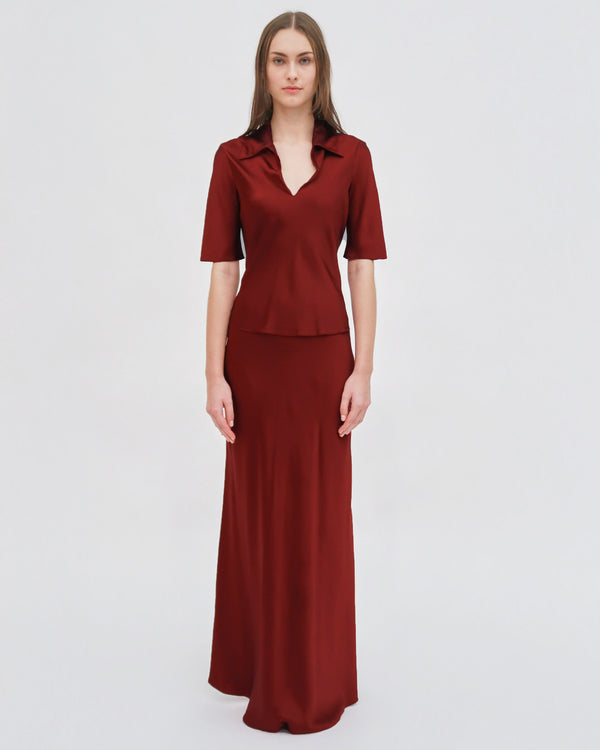 Rosetta Getty BIAS MAXI SKIRT