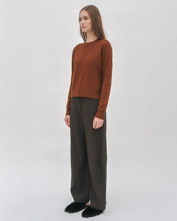 Rosetta Getty BOXY CREWNECK SWEATER