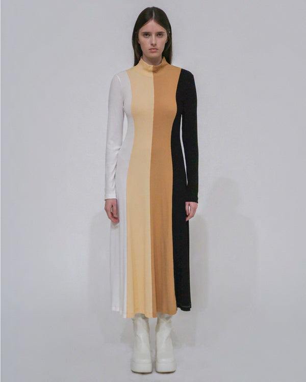 Rosetta Getty COLORBLOCK TURTLENECK DRESS