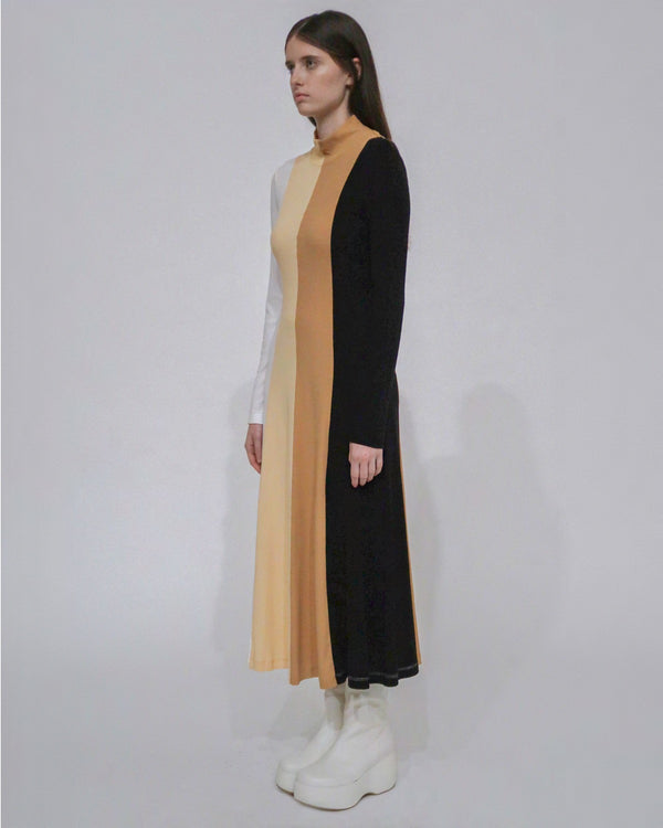 Rosetta Getty COLORBLOCK TURTLENECK DRESS