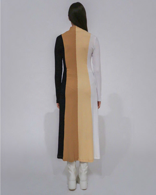 Rosetta Getty COLORBLOCK TURTLENECK DRESS