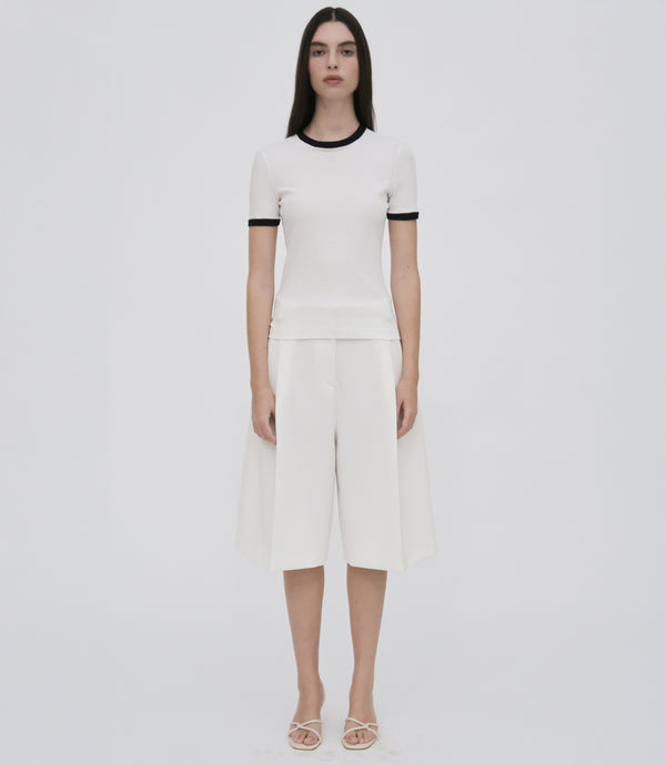Rosetta Getty CONTRAST RIB T-SHIRT