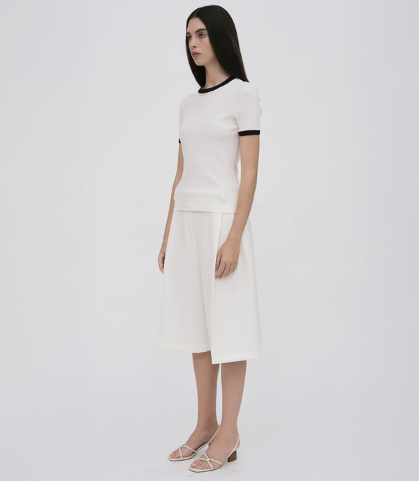 Rosetta Getty CONTRAST RIB T-SHIRT