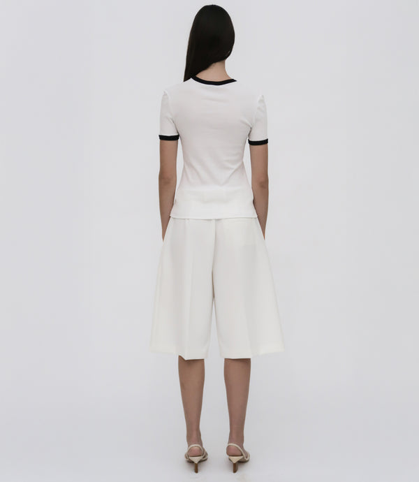 Rosetta Getty CONTRAST RIB T-SHIRT
