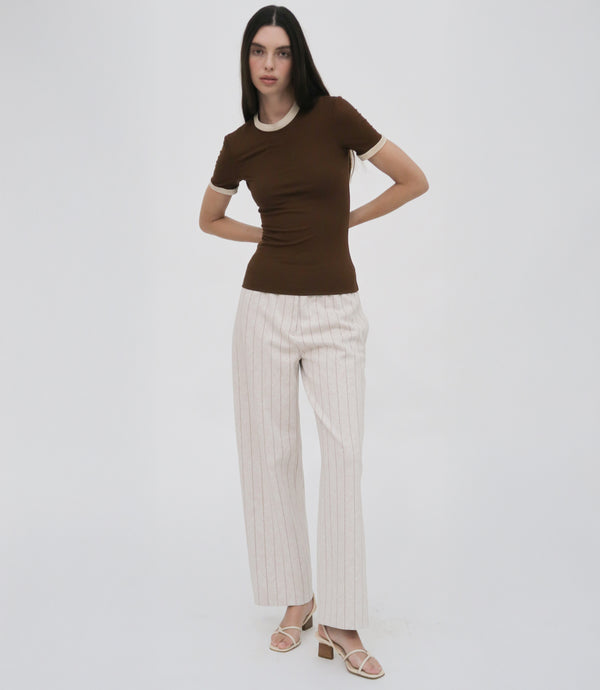 rosetta getty CONTRAST RIB T-SHIRT