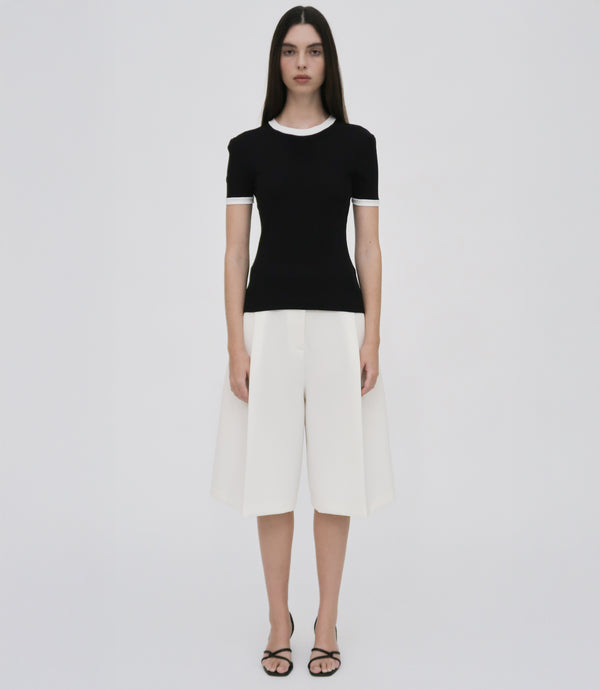 Rosetta Getty CONTRAST RIB T-SHIRT