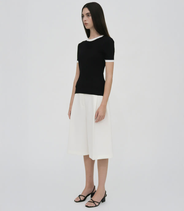 Rosetta Getty CONTRAST RIB T-SHIRT