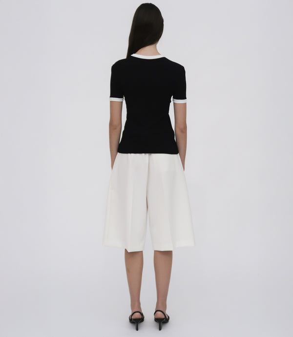 Rosetta Getty CONTRAST RIB T-SHIRT