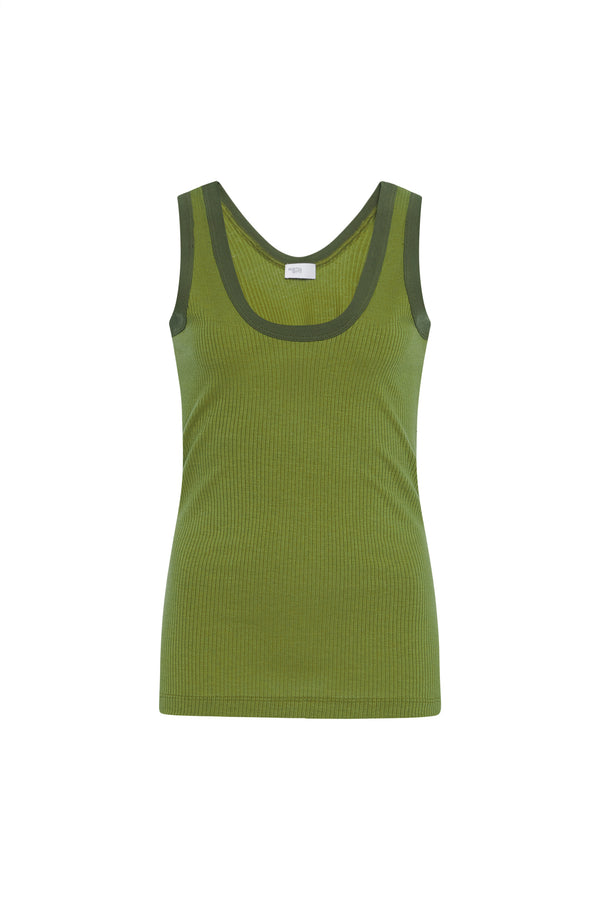 Rosetta Getty CONTRAST RIB T-TANK