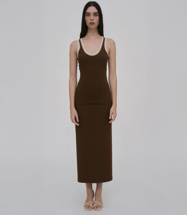 Rosetta Getty CONTRAST RIB T-TANK