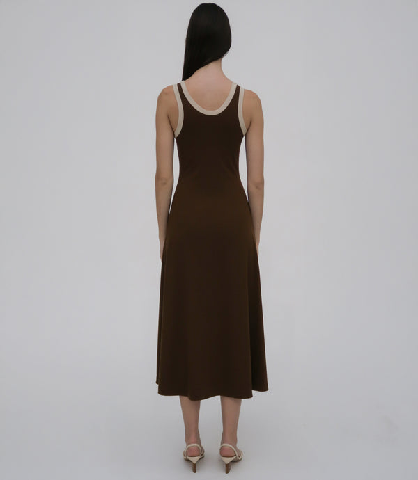 Rosetta Getty CONTRAST RIB TANK DRESS
