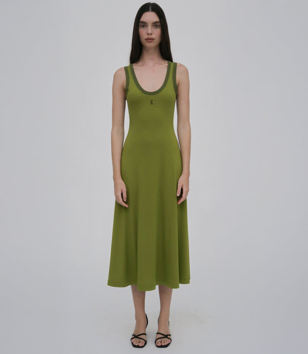Rosetta Getty CONTRAST RIB TANK DRESS
