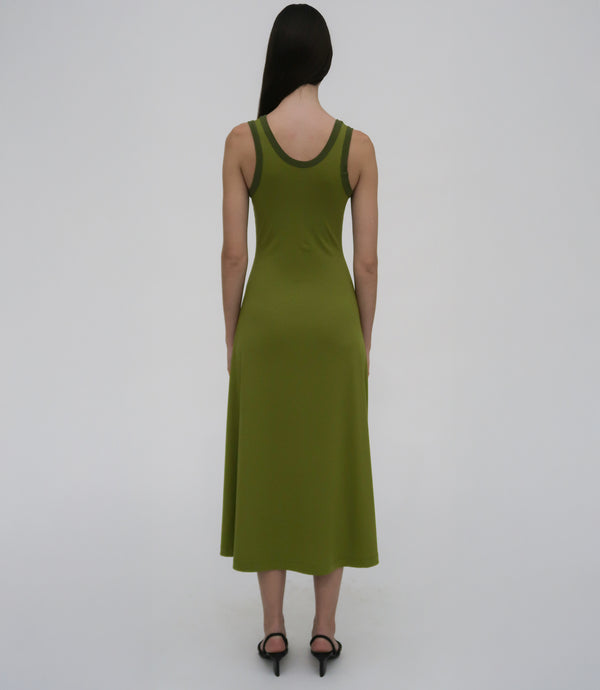 Rosetta Getty CONTRAST RIB TANK DRESS