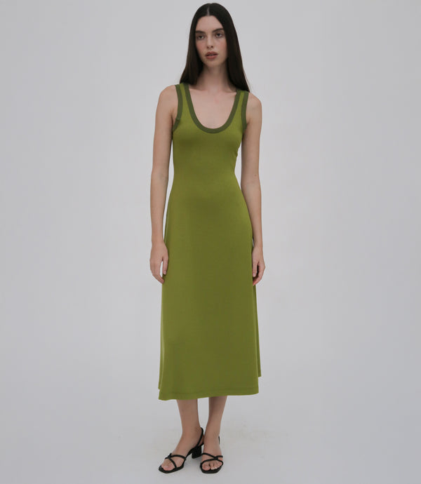 rosetta getty CONTRAST RIB TANK DRESS